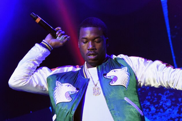 ATLANTA, GA - MARCH 25:  Meek Mill performs during V-103 Live Pop Up Concert at Philips Arena on March 25, 2017 in Atlanta, Georgia.  (Photo by Rick Diamond/Getty Images)