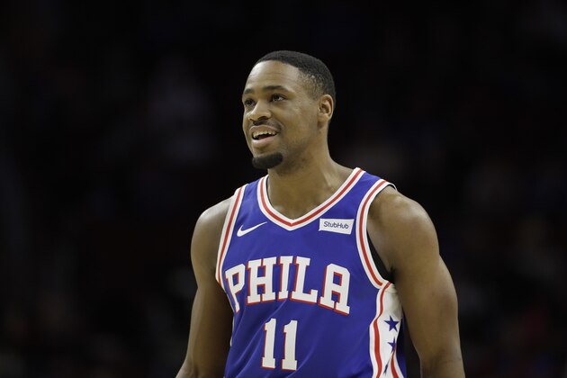 Philadelphia 76ers' Demetrius Jackson in action during an NBA basketball game against the Memphis Grizzlies, Wednesday, March 21, 2018, in Philadelphia. (AP Photo/Matt Slocum)