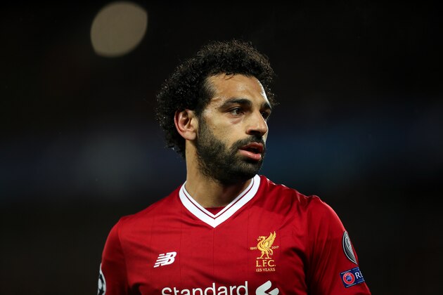 LIVERPOOL, ENGLAND - APRIL 24: Mohamed Salah of Liverpool during the UEFA Champions League Semi Final First Leg match between Liverpool and A.S. Roma at Anfield on April 24, 2018 in Liverpool, United Kingdom. (Photo by Robbie Jay Barratt - AMA/Getty Images)