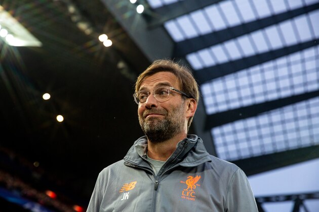 LIVERPOOL, ENGLAND - APRIL 24: Jurgen Klopp manager / head coach of Liverpool during the UEFA Champions League Semi Final First Leg match between Liverpool and A.S. Roma at Anfield on April 24, 2018 in Liverpool, United Kingdom. (Photo by Robbie Jay Barratt - AMA/Getty Images)