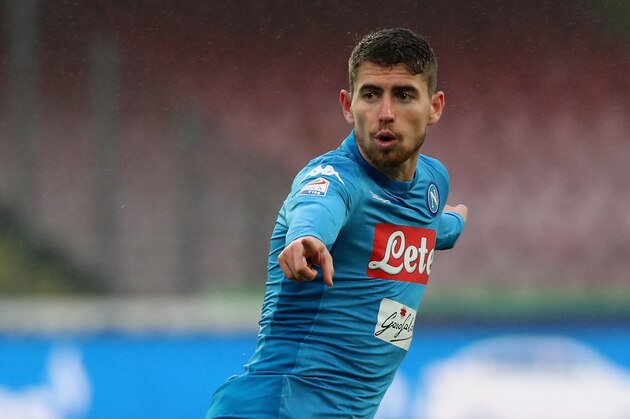 NAPLES, ITALY - FEBRUARY 18:  Jorginho of Napoli  during the serie A match between SSC Napoli and Spal at Stadio San Paolo on February 18, 2018 in Naples, Italy.  (Photo by Maurizio Lagana/Getty Images)