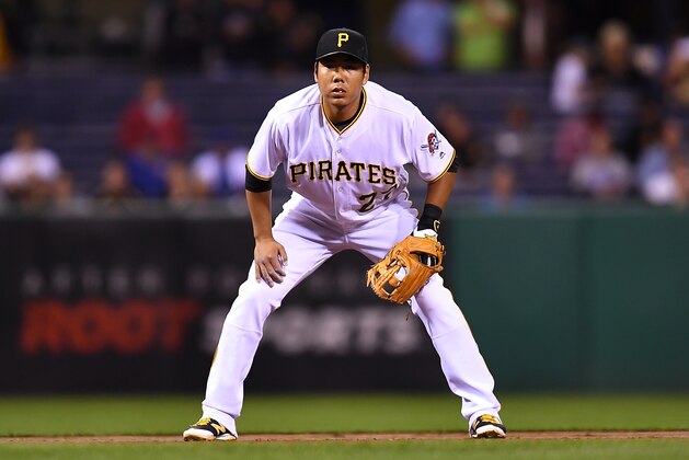PITTSBURGH, PA - SEPTEMBER 27:  Jung Ho Kang #27 of the Pittsburgh Pirates in action during the game against the Chicago Cubs on September 27, 2016 at PNC Park in Pittsburgh, Pennsylvania.  (Photo by Joe Sargent/Getty Images) *** Local Caption ***