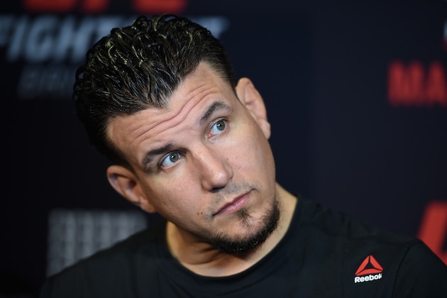 BRISBANE, AUSTRALIA - MARCH 18:  UFC heavyweight champion contender Frank Mir speaks to media during the Ultimate Media Day on March 18, 2016 in Brisbane, Australia.  (Photo by Matt Roberts/Getty Images)