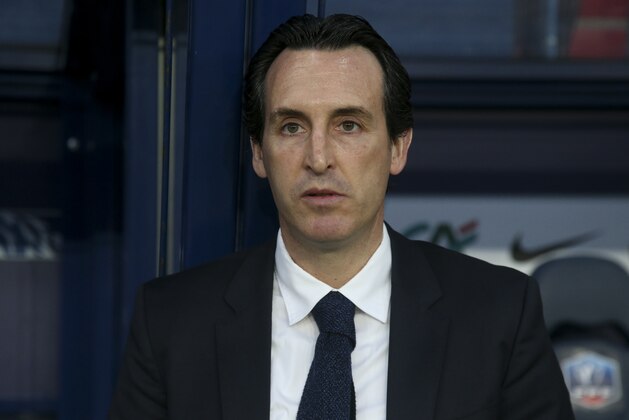CAEN, FRANCE - APRIL 18: Coach of PSG Unai Emery during the French Cup semi-final between Stade Malherbe de Caen and Paris Saint Germain (PSG) at Stade Michel D'Ornano on April 18, 2018 in Caen, France. (Photo by Jean Catuffe/Getty Images)