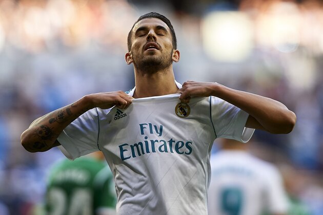 MADRID, SPAIN - APRIL 28:  Dani Ceballos of Real Madrid reacts during the La Liga match between Real Madrid and Leganes at Estadio Santiago Bernabeu on April 28, 2018 in Madrid, Spain. (Photo by Quality Sport Images/Getty Images)