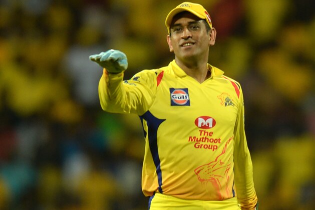 Chennai Super Kings captain MS Dhoni gestures during the 2018 Indian Premier League (IPL) Twenty20 cricket match between Chennai Super Kings and Kolkata Knight Riders at M.A. Chidhambaram Cricket Stadium in Chennai on April 10, 2018. / AFP PHOTO / ARUN SANKAR        (Photo credit should read ARUN SANKAR/AFP/Getty Images)