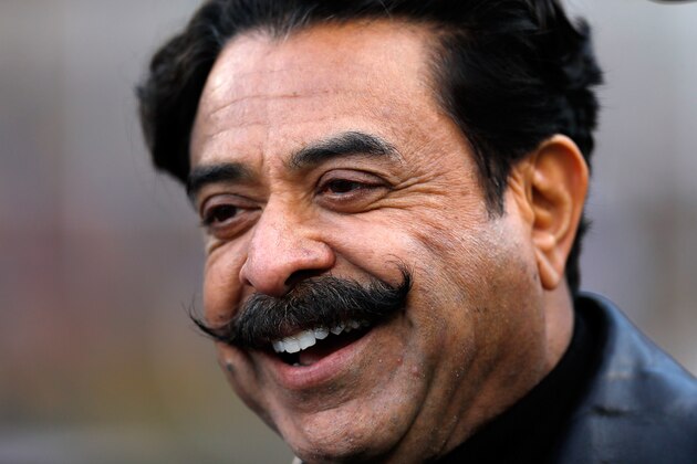 FOXBOROUGH, MA - JANUARY 21:  Jacksonville Jaguars owner Shahid Khan looks on during warm ups before the AFC Championship Game against the New England Patriots at Gillette Stadium on January 21, 2018 in Foxborough, Massachusetts.  (Photo by Kevin C. Cox/Getty Images)