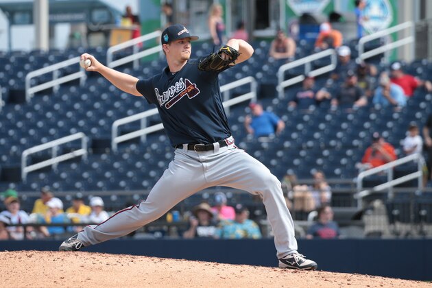WEST PALM BEACH, FL - FEBRUARY 24: Mike Soroka #79 of the Atlanta Braves throws the ball against the Houston Astros during a spring training game at The Ballpark of the Palm Beaches on February 24, 2018 in West Palm Beach, Florida. (Photo by Joel Auerbach/Getty Images) WEST PALM BEACH, FL - FEBRUARY 24: Mike Soroka #79 of the Atlanta Braves throws the ball against the Houston Astros during a spring training game at The Ballpark of the Palm Beaches on February 24, 2018 in West Palm Beach, Florida. (Photo by Joel Auerbach/Getty Images)