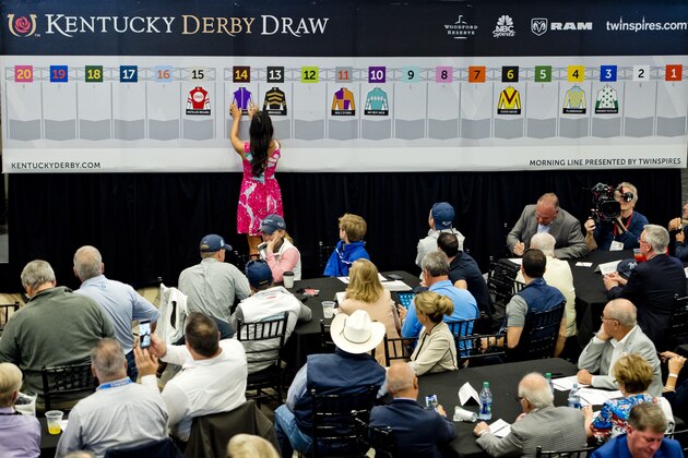 LOUISVILLE, KY - MAY 01: Mendelssohn is given the 14 post during the Kentucky Derby Post Draw at Churchill Downs on May 1, 2018 in Louisville, Kentucky. (Photo by Scott Serio/Eclipse Sportswire/Getty Images)