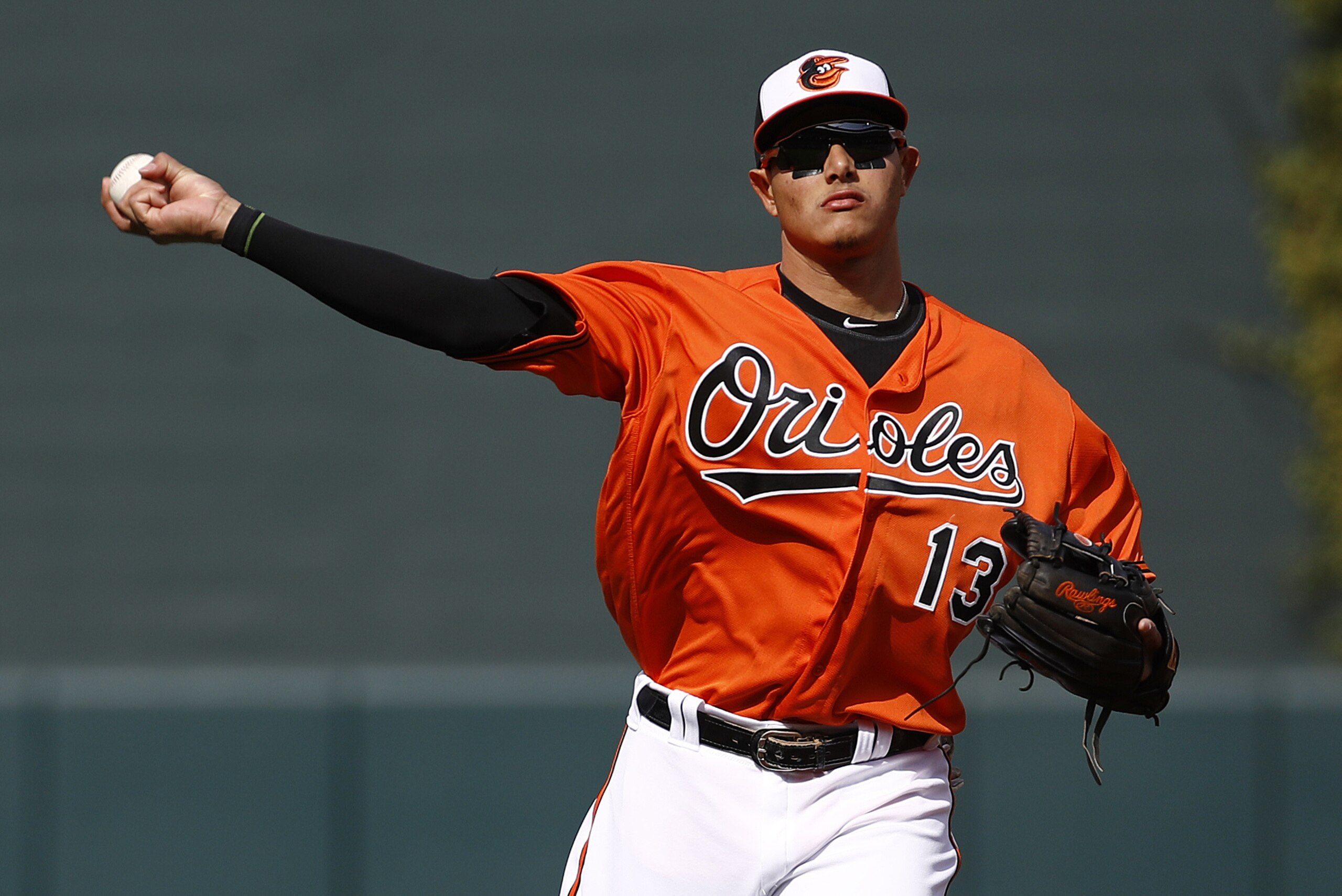 Baltimore Orioles shortstop Manny Machado warms up before a baseball game against the Cleveland Indians, Saturday, April 21, 2018, in Baltimore. (AP Photo/Patrick Semansky) Baltimore Orioles shortstop Manny Machado warms up before a baseball game against the Cleveland Indians, Saturday, April 21, 2018, in Baltimore. (AP Photo/Patrick Semansky)