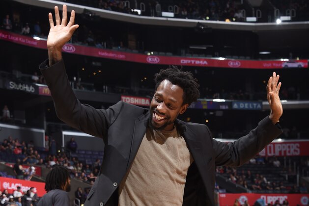 LOS ANGELES, CA - APRIL 9: Patrick Beverley #21 of the LA Clippers reacts to a play during the game against the New Orleans Pelicans on April 9, 2018 at STAPLES Center in Los Angeles, California. NOTE TO USER: User expressly acknowledges and agrees that, by downloading and/or using this Photograph, user is consenting to the terms and conditions of the Getty Images License Agreement. Mandatory Copyright Notice: Copyright 2018 NBAE (Photo by Andrew D. Bernstein/NBAE via Getty Images)