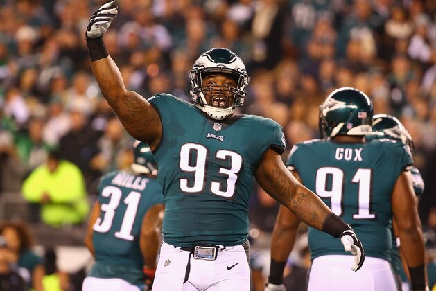 PHILADELPHIA, PA - JANUARY 21: Timmy Jernigan #93 of the Philadelphia Eagles reacts during the first quarter against the Minnesota Vikings in the NFC Championship game at Lincoln Financial Field on January 21, 2018 in Philadelphia, Pennsylvania.  (Photo by Mitchell Leff/Getty Images)