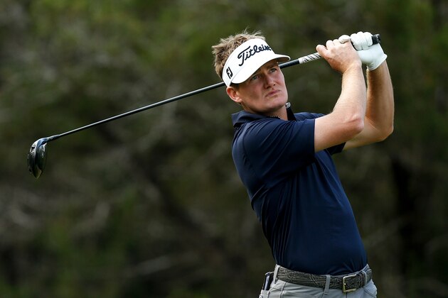SAN ANTONIO, TX - APRIL 19:  John Peterson plays his shot from the fifth tee during the first round of the Valero Texas Open at TPC San Antonio AT&T Oaks Course on April 19, 2018 in San Antonio, Texas.  (Photo by Michael Reaves/Getty Images)