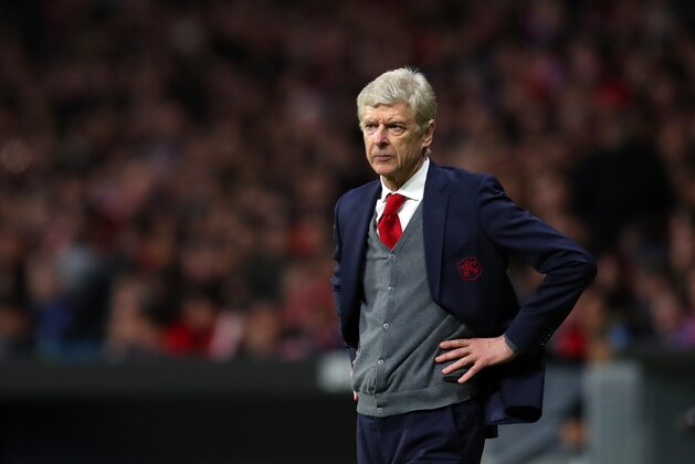 MADRID, SPAIN - MAY 03: Arsene Wenger manager / head coach of Arsenal during the UEFA Europa League Semi Final second leg match between Atletico Madrid  and Arsenal FC at Estadio Wanda Metropolitano on May 3, 2018 in Madrid, Spain. (Photo by Catherine Ivill/Getty Images)