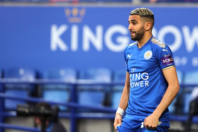LEICESTER, ENGLAND - APRIL 19: Riyad Mahrez of Leicester City during the Premier League match between Leicester City and Southampton at The King Power Stadium on April 19, 2018 in Leicester, England. (Photo by James Williamson - AMA/Getty Images)