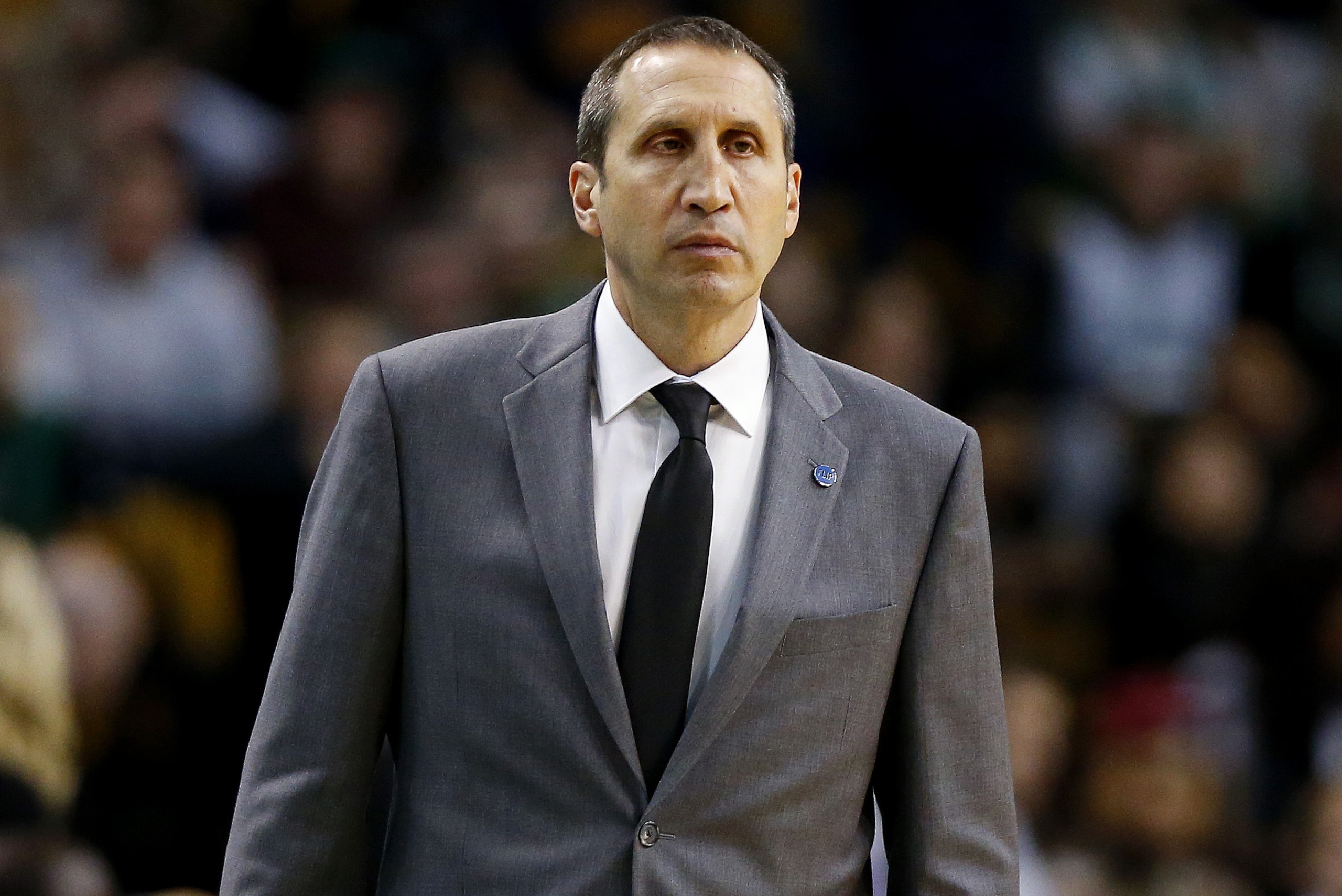 Cleveland Cavaliers head coach David Blatt during the fourth quarter of the Cleveland Cavaliers 89-77 win over the Boston Celtics in a NBA basketball game in Boston Tuesday, Dec. 15, 2015. (AP Photo/Winslow Townson)
