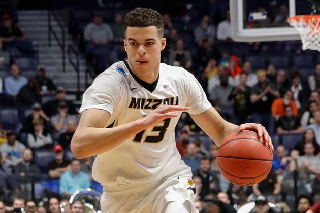 NASHVILLE, TN - MARCH 16:  Michael Porter Jr. #13 of the Missouri Tigers plays against the Florida State Seminoles during the first round of the 2018 NCAA Men's Basketball Tournament at Bridgestone Arena on March 16, 2018 in Nashville, Tennessee.  (Photo by Frederick Breedon/Getty Images)