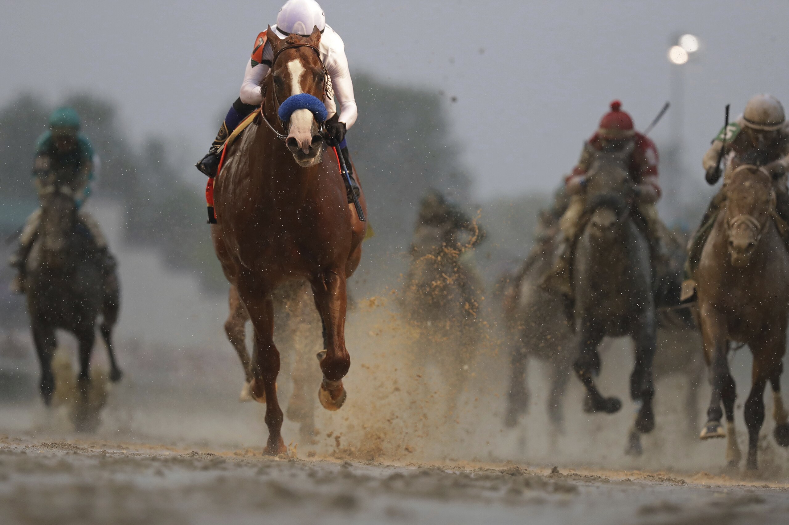 Mike Smith rides Justify to victory during the 144th running of the Kentucky Derby horse race at Churchill Downs Saturday, May 5, 2018, in Louisville, Ky. (AP Photo/Morry Gash)