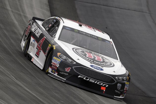 Kevin Harvick competes during the NASCAR Cup Series auto race, Sunday, May 6, 2018, at Dover International Speedway in Dover, Del. (AP Photo/Nick Wass)