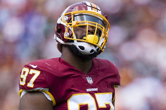 LANDOVER, MD - SEPTEMBER 10: Terrell McClain #97 of the Washington Redskins in action in the first half against the Philadelphia Eagles at FedExField on September 10, 2017 in Landover, Maryland. (Photo by Patrick McDermott/Getty Images)