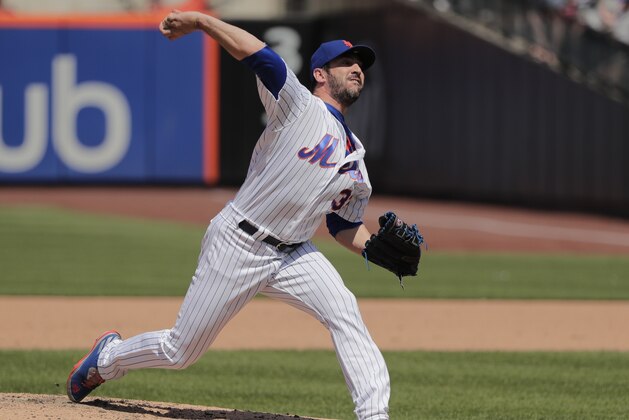 New York Mets' pitcher Matt Harvey (33) delivers against the Atlanta Braves during the seventh inning of a baseball game, Thursday, May 3, 2018, in New York. (AP Photo/Julie Jacobson) New York Mets' pitcher Matt Harvey (33) delivers against the Atlanta Braves during the seventh inning of a baseball game, Thursday, May 3, 2018, in New York. (AP Photo/Julie Jacobson)