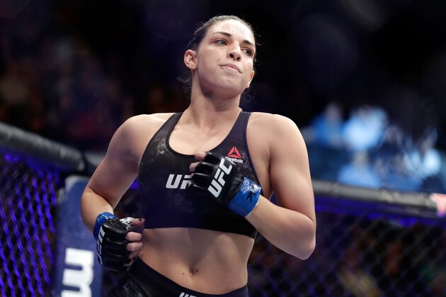 LAS VEGAS, NV - MARCH 03:  Mackenzie Dern jogs before a women's strawweight bout during UFC 222 at T-Mobile Arena on March 3, 2018 in Las Vegas, Nevada.  (Photo by Isaac Brekken/Getty Images)