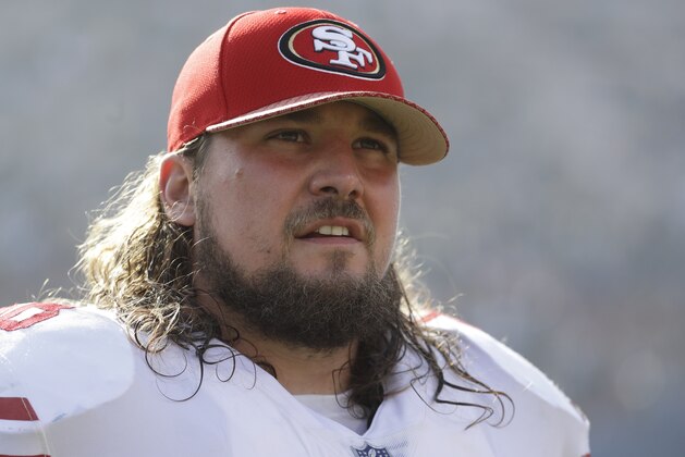 San Francisco 49ers offensive guard Zane Beadles (68) against the Los Angeles Rams during the first half of an NFL football game Sunday, Dec. 31, 2017, in Los Angeles. (AP Photo/Rick Scuteri)