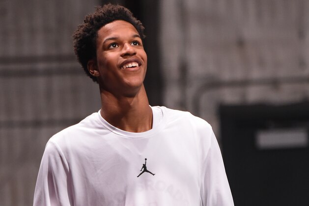 STUDIO CITY, CA - JANUARY 25:  Shareef O'Neal smiles during the 2018 Brand Jordan NBA All-Star Uniforms & All-Star Rosters Unveiling show on January 25, 2018 at CBS Studios in Studio City, California. NOTE TO USER: User expressly acknowledges and agrees that, by downloading and or using this photograph, User is consenting to the terms and conditions of the Getty Images License Agreement. Mandatory Copyright Notice: Copyright 2018 NBAE (Photo by Adam Pantozzi/NBAE via Getty Images)