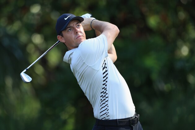 PONTE VEDRA BEACH, FL - MAY 10:  Rory McIlroy of Northern Ireland plays his shot from the 13th tee during the first round of THE PLAYERS Championship on the Stadium Course at TPC Sawgrass on May 10, 2018 in Ponte Vedra Beach, Florida.  (Photo by Sam Greenwood/Getty Images)