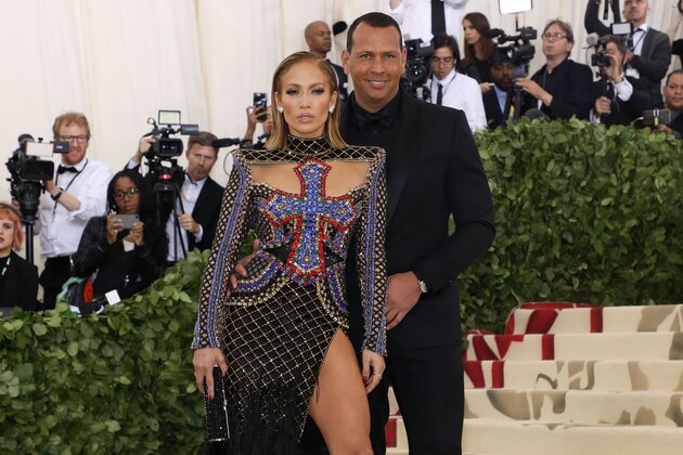 NEW YORK, NY - MAY 07:  Jennifer Lopez and Alex Rodriguez attend 'Heavenly Bodies: Fashion & the Catholic Imagination', the 2018 Costume Institute Benefit at Metropolitan Museum of Art on May 7, 2018 in New York City.  (Photo by Taylor Hill/Getty Images)