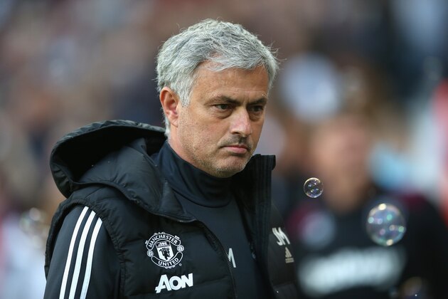 LONDON, ENGLAND - MAY 10:  Jose Mourinho, Manager of Manchester United looks on prior to the Premier League match between West Ham United and Manchester United at London Stadium on May 10, 2018 in London, England.  (Photo by Steve Bardens/Getty Images)