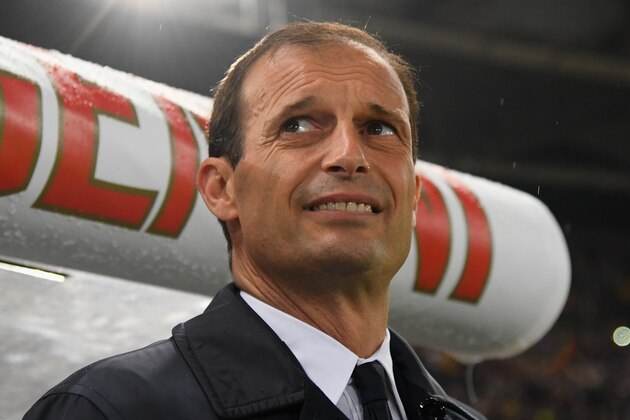 ROME, ITALY - MAY 09: Massimiliano Allegri head coach of Juventus looks on during the TIM Cup  Final between Juventus and AC Milan at Stadio Olimpico on May 9, 2018 in Rome, Italy.  (Photo by Alessandro Sabattini/Getty Images)