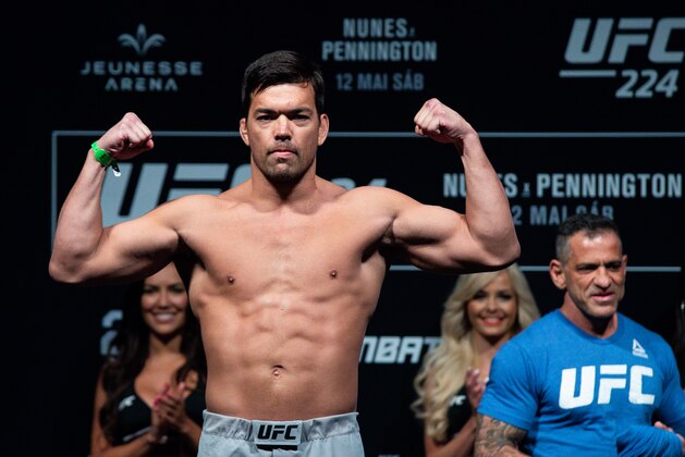 RIO DE JANEIRO, BRAZIL - MAY 11: Lyoto Machida of Brazil poses on the scale during the UFC 224 weigh-in at Jeunesse Arena on May 11, 2018 in Rio de Janeiro, Brazil. (Photo by Buda Mendes/Zuffa LLC/Zuffa LLC via Getty Images)