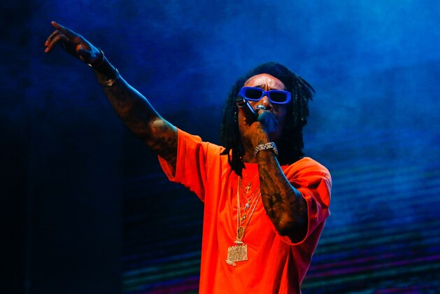 SAO PAULO, BRAZIL - MARCH 25: Wiz Khalifa performs during Lollapalooza Sao Paulo 2018 at the Interlagos racetrack on March 25, 2018 in Sao Paulo, Brazil. (Photo by Alexandre Schneider/Getty Images) *** Local caption ** Wiz Khalifa