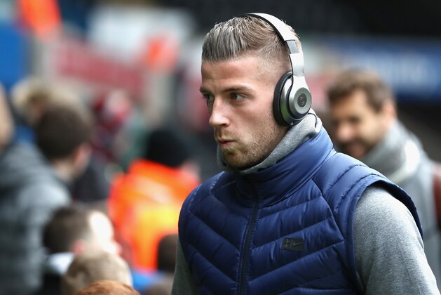 SWANSEA, WALES - MARCH 17:  Toby Alderweireld of Spura arrives prior to The Emirates FA Cup Quarter Final match between Swansea City and Tottenham Hotspur at Liberty Stadium on March 17, 2018 in Swansea, Wales.  (Photo by Catherine Ivill/Getty Images)