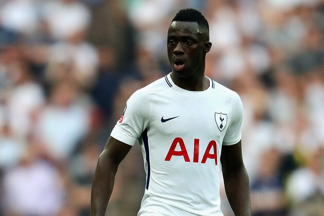 LONDON, ENGLAND - APRIL 21: Davinson Sanchez of Tottenham Hotspur in action during The Emirates FA Cup Semi Final match between Manchester United and Tottenham Hotspur at Wembley Stadium on April 21, 2018 in London, England.  (Photo by Chris Brunskill Ltd/Getty Images)