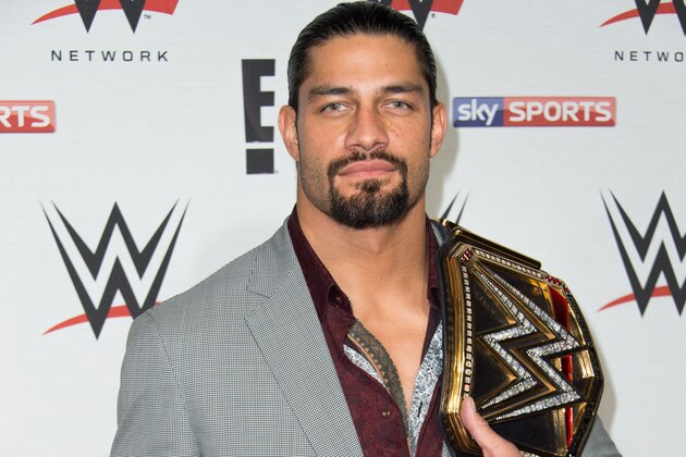 LONDON, ENGLAND - APRIL 18:  Roman Reigns arrives for WWE RAW at 02 Brooklyn Bowl on April 18, 2016 in London, England.  (Photo by Ian Gavan/Getty Images)