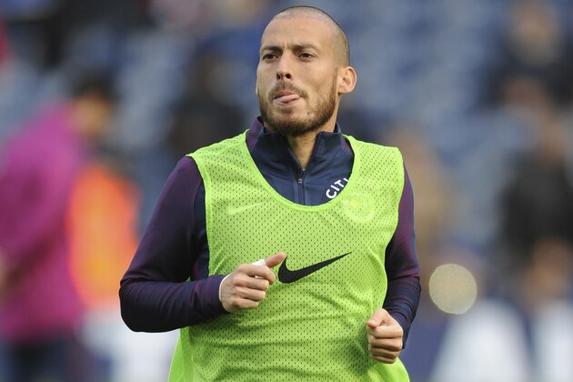 Manchester City's David Silva warms up prior to the English Premier League soccer match between West Bromwich Albion and Manchester City, at the Hawthorns in West Bromwich, England, Saturday, Oct. 28, 2017. (AP Photo/Rui Vieira) Manchester City's David Silva warms up prior to the English Premier League soccer match between West Bromwich Albion and Manchester City, at the Hawthorns in West Bromwich, England, Saturday, Oct. 28, 2017. (AP Photo/Rui Vieira)