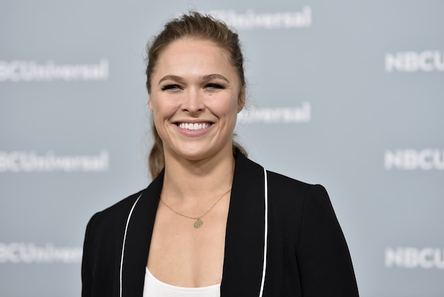Professional wrestler and actress Ronda Rousey attends the 2018 NBCUniversal Upfront at Rockefeller Plaza on Monday, May 14, 2018, in New York. (Photo by Evan Agostini/Invision/AP)