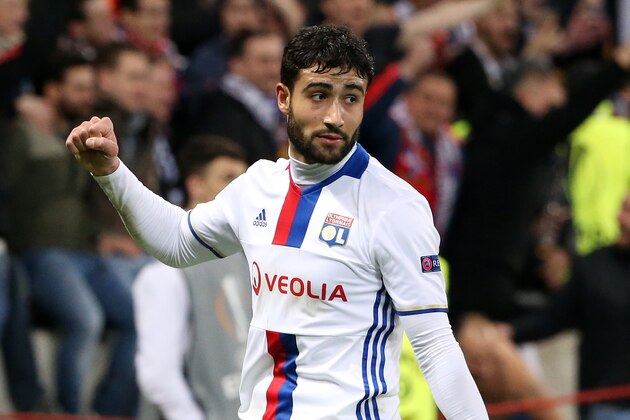 LYON, FRANCE - FEBRUARY 23: Nabil Fekir of Lyon celebrates his first goal during the UEFA Europa League Round of 32 second leg match between Olympique Lyonnais (OL) and AZ Alkmaar at Parc OL on February 23, 2017 in Lyon, France. (Photo by Jean Catuffe/Getty Images)