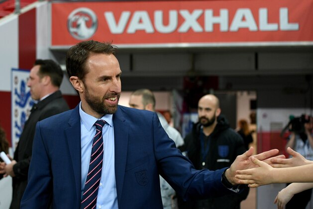 LONDON, ENGLAND - MARCH 27:  Head coach England Gareth Southgate looks on prior to the international friendly match between England and Italy at Wembley Stadium on March 27, 2018 in London, England.  (Photo by Claudio Villa/Getty Images)