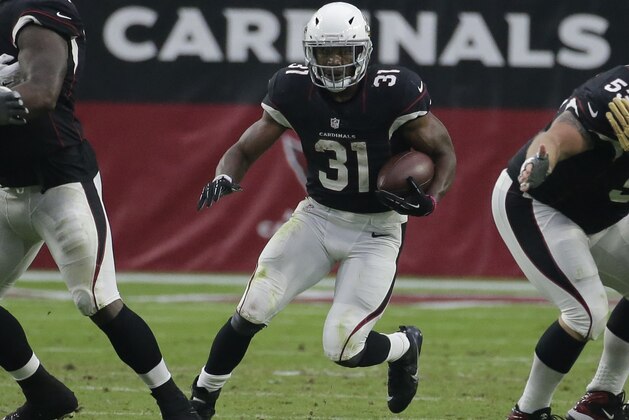 Arizona Cardinals running back David Johnson (31) during an NFL football game against the Los Angeles Rams, Sunday, Oct. 2, 2016, in Glendale, Ariz.  (AP Photo/Rick Scuteri)
