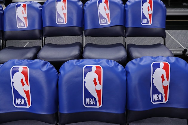 MINNEAPOLIS, MN -  JANUARY 10: A generic basketball photo the NBA logo on seats in the arena before the Oklahoma City Thunder game against the Minnesota Timberwolves on January 10, 2018 at Target Center in Minneapolis, Minnesota. NOTE TO USER: User expressly acknowledges and agrees that, by downloading and or using this Photograph, user is consenting to the terms and conditions of the Getty Images License Agreement. Mandatory Copyright Notice: Copyright 2018 NBAE (Photo by Jordan Johnson/NBAE via Getty Images)