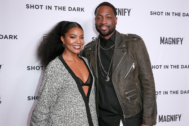 WEST HOLLYWOOD, CA - FEBRUARY 15:  Gabrielle Union (L) and Dwyane Wade attend Magnify and Fox Sports Films' 'Shot In The Dark' premiere documentary screening and panel discussion at Pacific Design Center on February 15, 2018 in West Hollywood, California.  (Photo by Rich Fury/Getty Images)