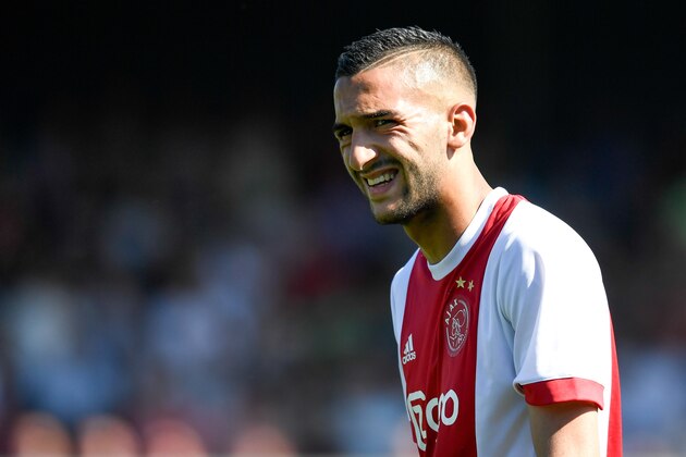 ROTTERDAM, NETHERLANDS - MAY 6: Hakim Ziyech of Ajax  during the Dutch Eredivisie  match between Excelsior v Ajax at the Van Donge & De Roo Stadium on May 6, 2018 in Rotterdam Netherlands (Photo by Angelo Blankespoor/Soccrates/Getty Images)