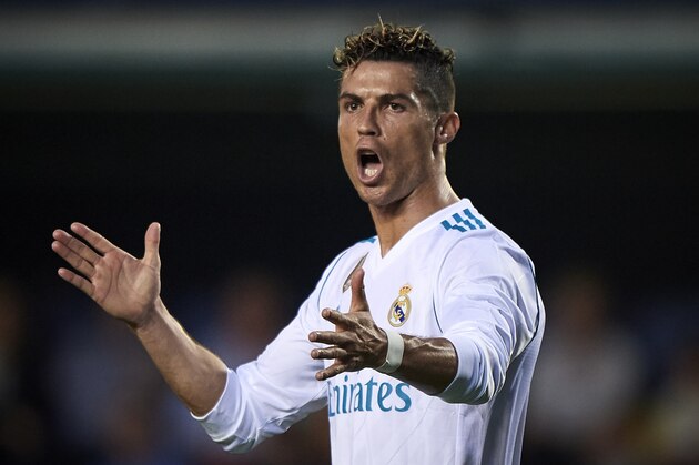 VILLARREAL, SPAIN - MAY 19:  Cristiano Ronaldo of Real Madrid reacts during the La Liga match between Villarreal and Real Madrid at Estadio de la Ceramica on May 19, 2018 in Villarreal, Spain.  (Photo by Quality Sport Images/Getty Images)