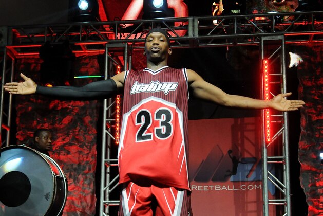 NORTHRIDGE, CA - JUNE 24:  Ball Up All-Star Larry 'Bone Collector' Williams before the Ball Up Championship Game at Cal State Northridge on June 24, 2011 in Northridge, California.  (Photo by Mark Sullivan/Getty Images for Ball Up)