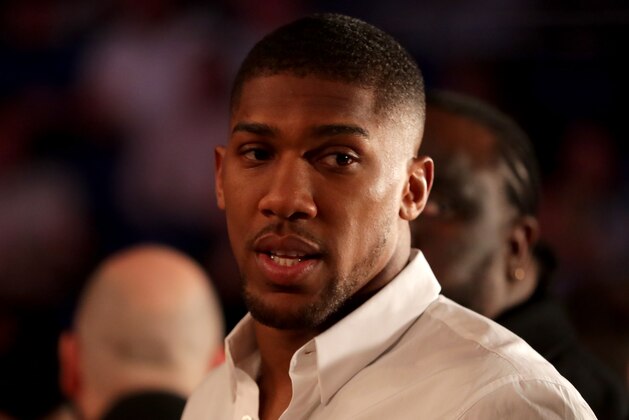 LONDON, ENGLAND - MAY 05:  Anthony Joshua looks on ringside during the Commonwealth Heavyweight Title fight between Lenroy Thomas and Joe Joyce at The O2 Arena on May 5, 2018 in London, England.  (Photo by Richard Heathcote/Getty Images)