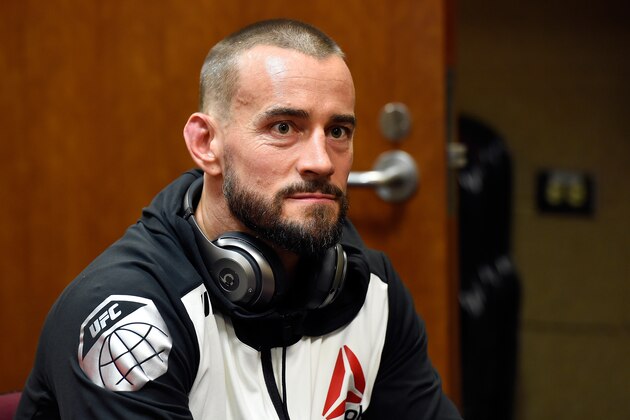 CLEVELAND, OH - SEPTEMBER 10:  Phil 'CM Punk' Brooks warms up backstage prior to facing Mickey Gall in their welterweight bout during the UFC 203 event at Quicken Loans Arena on September 10, 2016 in Cleveland, Ohio. (Photo by Mike Roach/Zuffa LLC/Zuffa LLC via Getty Images)