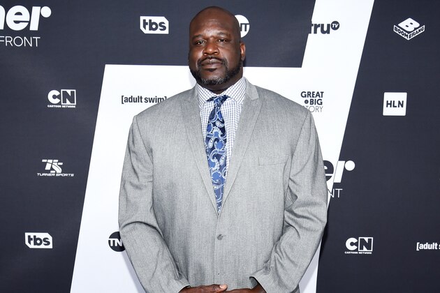 NEW YORK, NY - MAY 16: Shaquille O'Neal attends the Turner Upfront 2018 arrivals on the red carpet at The Theater at Madison Square Garden on May 16, 2018 in New York City. 376263  (Photo by Dimitrios Kambouris/Getty Images for Turner)